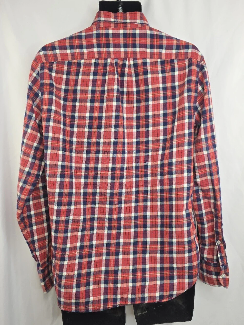 J.Crew Men's Re-Imagined Red Plaid Button Down Shirt Size Medium A-3740